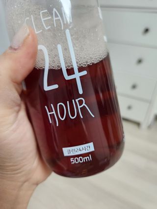 클린24시간 1BOX(5포) + 전용보틀(500ml) — 5점을 준 리뷰어가 2023년 1월 올린 사용 사진