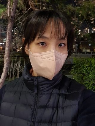 애니가드 셋업메베마스크 (대형 4컬러 + 중형 4컬러) — 5점을 준 리뷰어가 2022년 4월 올린 사용 사진