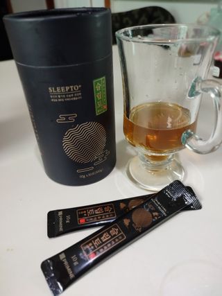 프리마인 자체 기업부설 연구소에서 찾아낸 건강한 수면의 비밀.  슬립토 플러스 30포 — 4점을 준 리뷰어가 2023년 4월 올린 사용 사진