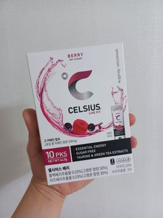 셀시어스 온더고 에너지 비타민 피트니스 드링크 파우더 (10sticks) 다이어트 음료 — 5점을 준 리뷰어가 2022년 5월 올린 사용 사진