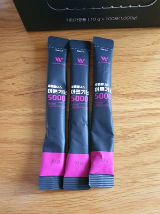 [푸름웰니스] 아르기닌 5000 (10g x 100포) — 5점을 준 리뷰어가 2022년 4월 올린 사용 사진