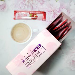 헬스업_쁘띠쁘띠석류콜라겐젤리_20g x 14포 — 5점을 준 리뷰어가 2021년 2월 올린 사용 사진