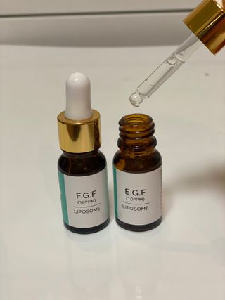 랑팡 EGF+FGF 10ppm 리포좀 앰플 원액 10ml — 5점을 준 리뷰어가 2021년 11월 올린 사용 사진