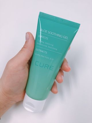 김정문알로에 큐어 큐어 맥시 알로에베라 겔 크림 — 5점을 준 리뷰어가 2021년 3월 올린 사용 사진