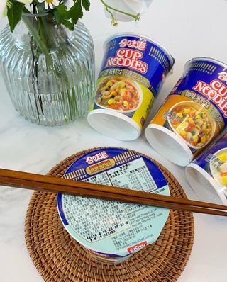 NISSIN 닛신 컵누들  4종 - 씨푸드오리지날, 씨푸드 스파이시, 씨푸드 커리, 씨푸드 XO소스 — 4점을 준 리뷰어가 2022년 2월 올린 사용 사진