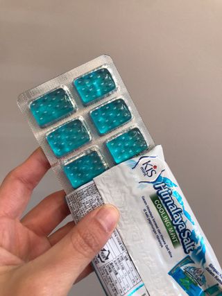 마요라 히말라야 솔트 캔디 2종-페퍼민트 맛, 라임민트 맛 — 5점을 준 리뷰어가 2022년 12월 올린 사용 사진