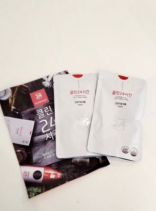 클린24시간 1BOX(5포) + 전용보틀(500ml) — 4점을 준 리뷰어가 2022년 10월 올린 사용 사진