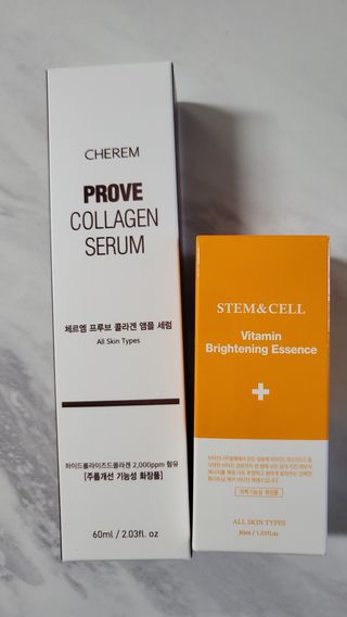 체르엠 비타민 브라이트닝 에센스 + 콜라겐앰플 세트 — 5점을 준 리뷰어가 2021년 12월 올린 사용 사진