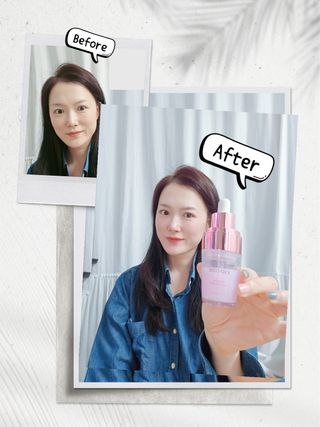 나우 [리브엠] 123억개 엑소좀으로 채운 눈부신 광채, 엑소코어 화이트닝 텐션 앰플 — 5점을 준 리뷰어가 2023년 10월 올린 사용 사진