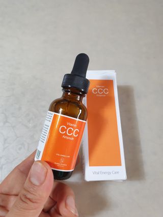더마 사이언스 비타민 CCC 앰플 기미 브라이트닝 세럼 30ml — 5점을 준 리뷰어가 2021년 8월 올린 사용 사진