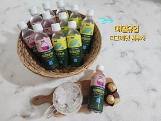더그레잇티 콤부차 [매일유업] 더그레잇티 44kcal 콤부차 300ml *12개입 (오리지널 6개+베리리치 6개) — 5점을 준 리뷰어가 2023년 8월 올린 사용 사진