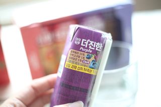 [롯데칠성] 야채듬뿍 더'진한 [롯데칠성] 야채는 이제 COLORFULL! 야채듬뿍  더 진한 레드 4개 +퍼플 4개 (총 8개) — 5점을 준 리뷰어가 2023년 6월 올린 사용 사진