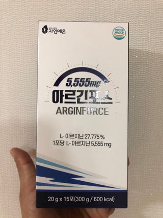 자연에온 아르긴포스 L-아르기닌 5555mg 스틱 15개입 1박스 — 5점을 준 리뷰어가 2022년 1월 올린 사용 사진