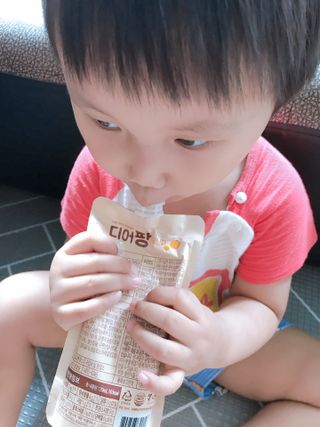 [몸엔용] 우리 아이 건강간식, 달콤한 녹용곤약젤리 디어팡 4종 — 5점을 준 리뷰어가 2021년 8월 올린 사용 사진