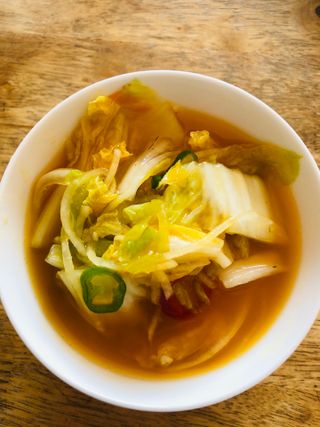셰프애찬 단호박 백김치 1kg — 5점을 준 리뷰어가 2022년 10월 올린 사용 사진