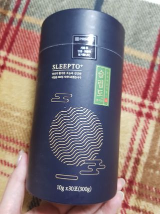 프리마인 자체 기업부설 연구소에서 찾아낸 건강한 수면의 비밀.  슬립토 플러스 30포 — 5점을 준 리뷰어가 2021년 10월 올린 사용 사진
