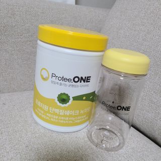 프로티원 단백질쉐이크 녹차맛 2주분 1통+보틀 — 5점을 준 리뷰어가 2021년 3월 올린 사용 사진