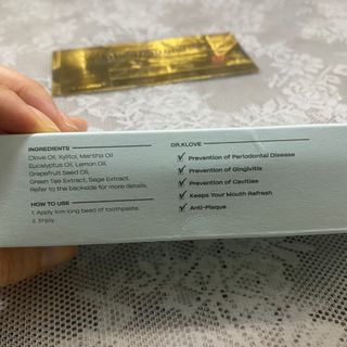 치과의사들이 선택한 솔루션, 닥터클러브치약 — 5점을 준 리뷰어가 2021년 7월 올린 사용 사진