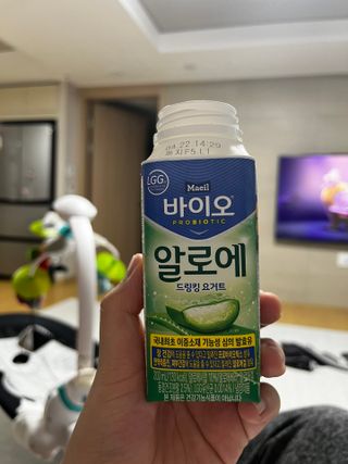 LIVE 매일바이오 알로에 드링킹 요거트 — 3점을 준 리뷰어가 2022년 4월 올린 사용 사진