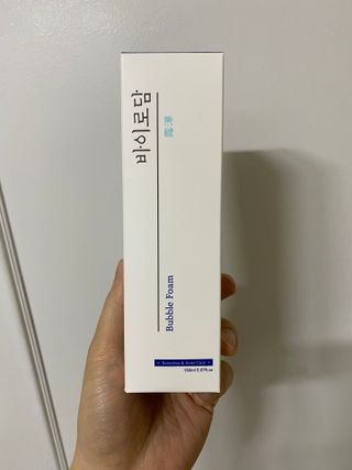 [바이로담] 저자극 약산성버블 폼 폼클렌징 150ml — 4점을 준 리뷰어가 2021년 4월 올린 사용 사진