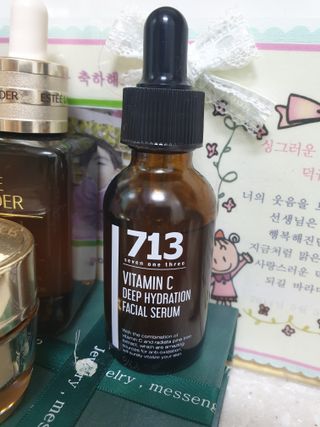 [세븐원쓰리 713] 피부톤을 속부터 밝게 피누스 비타민C 딥 하이드레이션 세럼 — 3점을 준 리뷰어가 2021년 11월 올린 사용 사진
