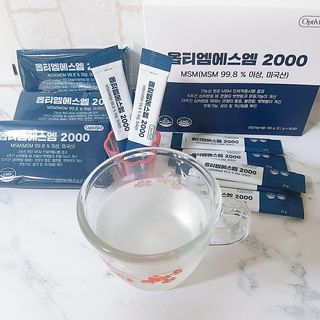 바른비타민 옵티엠에스엠2000 1박스 60포 관절 연골 복합건강기능식품 — 4.5점을 준 리뷰어가 2021년 6월 올린 사용 사진