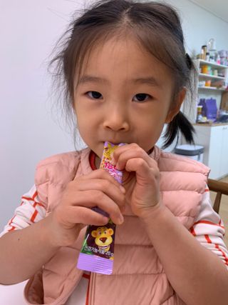다나음 180도 칼슘젤리+아연면역젤리 — 5점을 준 리뷰어가 2022년 1월 올린 사용 사진