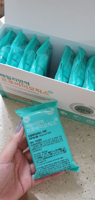 앙팡 패밀리면역 프로바이오틱스 2g x 100포 — 5점을 준 리뷰어가 2022년 10월 올린 사용 사진