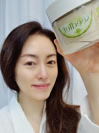 씨드렛 큐컴버 수딩 토너 패드 — 5점을 준 리뷰어가 2023년 2월 올린 사용 사진