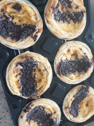 디앙뜨 포르투갈 에그타르트 오리지널 맛+패션후르츠+초콜릿타르트 맛 중 택1 — 5점을 준 리뷰어가 2021년 7월 올린 사용 사진