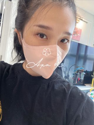 애니가드 셋업메베마스크 (대형 4컬러 + 중형 4컬러) — 5점을 준 리뷰어가 2022년 4월 올린 사용 사진