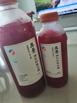 트롯전통식혜 트롯레드비트식혜 1리터 +500리터 — 5점을 준 리뷰어가 2021년 5월 올린 사용 사진