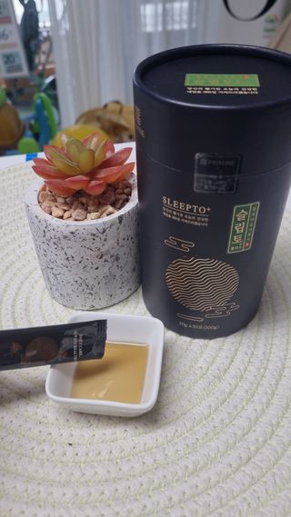 프리마인 자체 기업부설 연구소에서 찾아낸 건강한 수면의 비밀.  슬립토 플러스 30포 — 5점을 준 리뷰어가 2021년 12월 올린 사용 사진