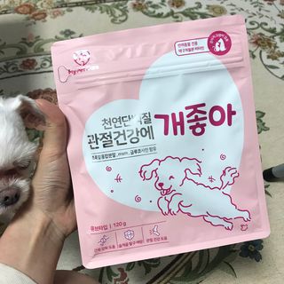 My Pet Care 천연단백질 관절건강에 개좋아 — 5점을 준 리뷰어가 2021년 3월 올린 사용 사진