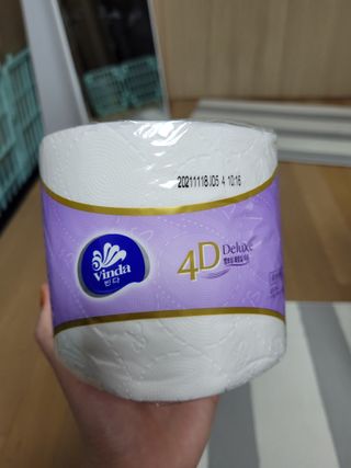 빈다 4Deluxe 4겹 엠보싱 롤 화장지 — 5점을 준 리뷰어가 2022년 3월 올린 사용 사진
