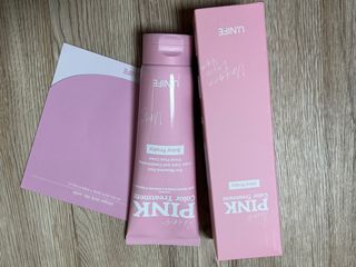 [유니프] 헤어 샤이니 핑크 컬러 트리트먼트240g — 5점을 준 리뷰어가 2023년 11월 올린 사용 사진