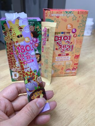 다나음 180도 칼슘젤리+아연면역젤리 — 5점을 준 리뷰어가 2022년 1월 올린 사용 사진