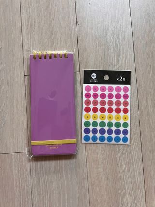 리훈 언더모니터 위클리 플래너 + 다정한 스티커 8mm 원형 칼라 얼굴 표정 1장 — 5점을 준 리뷰어가 2022년 3월 올린 사용 사진
