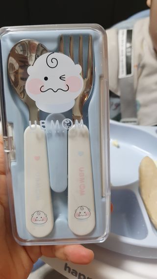 유비맘 스푼포크 케이스 세트 1+1 _컬러랜덤 발송 — 5점을 준 리뷰어가 2021년 1월 올린 사용 사진