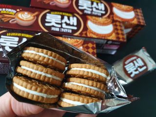 롯데제과 롯샌 카페크런치 — 5점을 준 리뷰어가 2021년 10월 올린 사용 사진