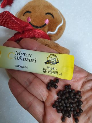신보웰빙 마이톡스 깔라만시환 1박스/56포 — 4점을 준 리뷰어가 2022년 12월 올린 사용 사진