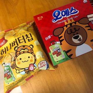 해태제과 2022 호랑이 스낵 5종 세트 — 5점을 준 리뷰어가 2022년 1월 올린 사용 사진