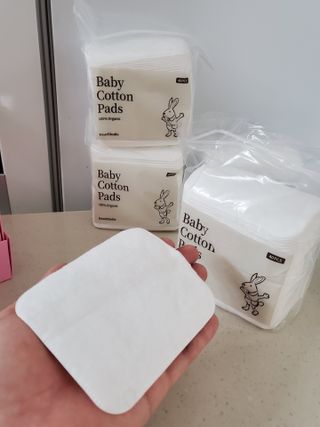 디어엘로디 프리미엄 유기농 베이비 솜티슈 40매 3 + 1 PACK — 5점을 준 리뷰어가 2021년 3월 올린 사용 사진