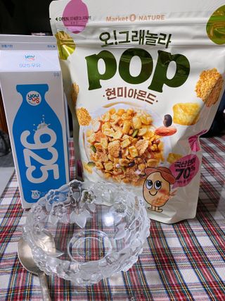 오!그래놀라팝 현미아몬드 — 5점을 준 리뷰어가 2022년 4월 올린 사용 사진