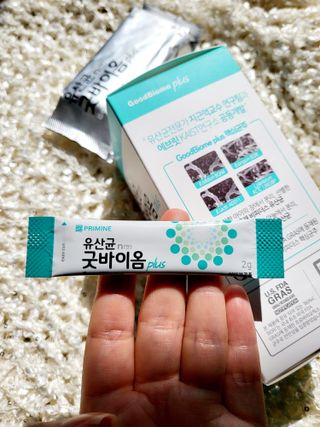 프리마인 유산균 국가지정연구소 선정, 살아있는 생유산균 200억 마리의 힘. 유산균n굿바이옴플러스 — 5점을 준 리뷰어가 2021년 9월 올린 사용 사진