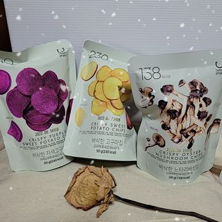 딜라이트 프로젝트 바삭한 원물칩 3종 고구마칩, 자색고구마칩, 느타리버섯칩 [총 6봉지] — 4점을 준 리뷰어가 2022년 2월 올린 사용 사진