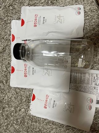 클린24시간 1BOX(5포) + 전용보틀(500ml) — 4.5점을 준 리뷰어가 2023년 4월 올린 사용 사진
