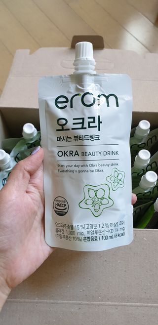 [이롬] 오크라 마시는 뷰티드링크 100mL x 20입 — 5점을 준 리뷰어가 2022년 9월 올린 사용 사진