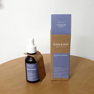 마리엔메이 히알루로닉스 세럼 ,나이아신아마이드 모과 세럼, 마린콜라겐 세럼, 청귤 흰목이버섯 추출물 세럼 — 4점을 준 리뷰어가 2021년 10월 올린 사용 사진