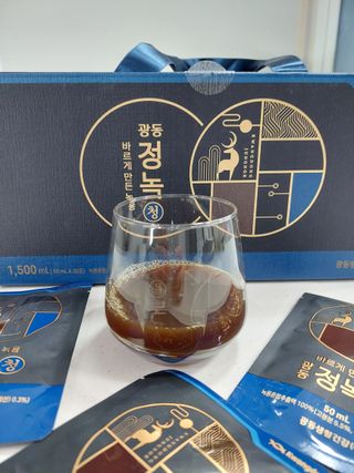 광동생활건강 [광동] 바르게 만든 녹용, 광동정녹청 30포. — 5점을 준 리뷰어가 2022년 1월 올린 사용 사진